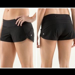 lululemon athletica speed shorts (black)